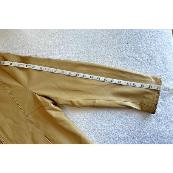 Wilson soft Leather classic minimalist Fitted Braided Zip Front Jacket Size-L - Picture 10 of 11